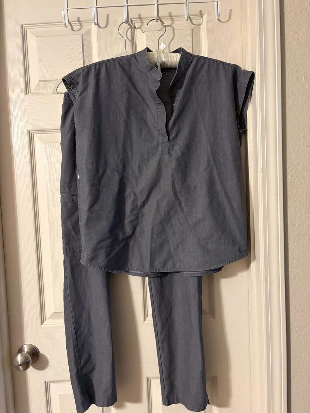 FIGS Graphite Rafaela Technical collection Henley Scrubs Zamora Jogger Set